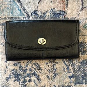 Black Leather Coach Wallet